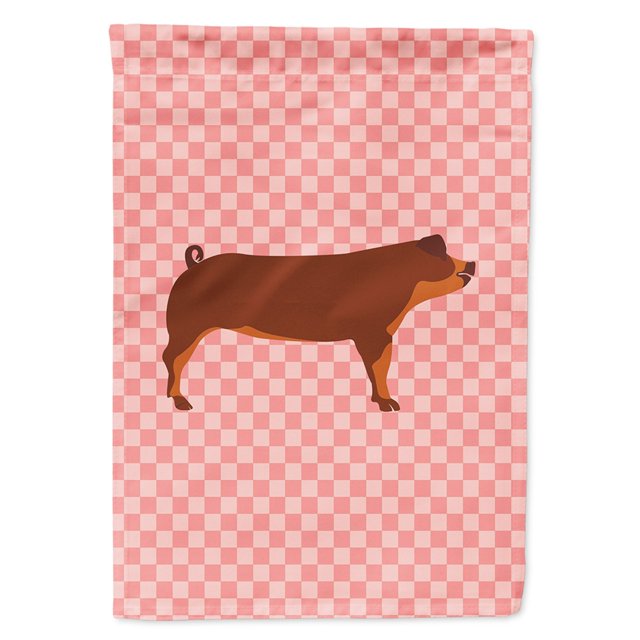 "Treasures BB7942GF Duroc Pig Bandera de jardín a cuadros rosa, tamaño, multicolor" Caroline's Treasures BB7942GF