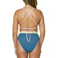thumbnail image 4 of Jessica Simpson Chop & Change High-waisted Bikini Bottoms In Navy Blue/sol - XL, 4 of 4