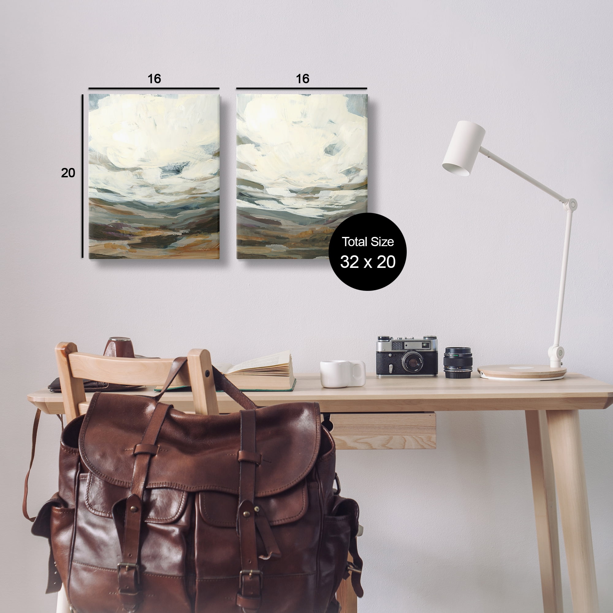 Stupell Industries Overcast Timber Thicket Abstract Painting Wrapped Canvas Art Print Wall Art, 16 x 20, Set of 2