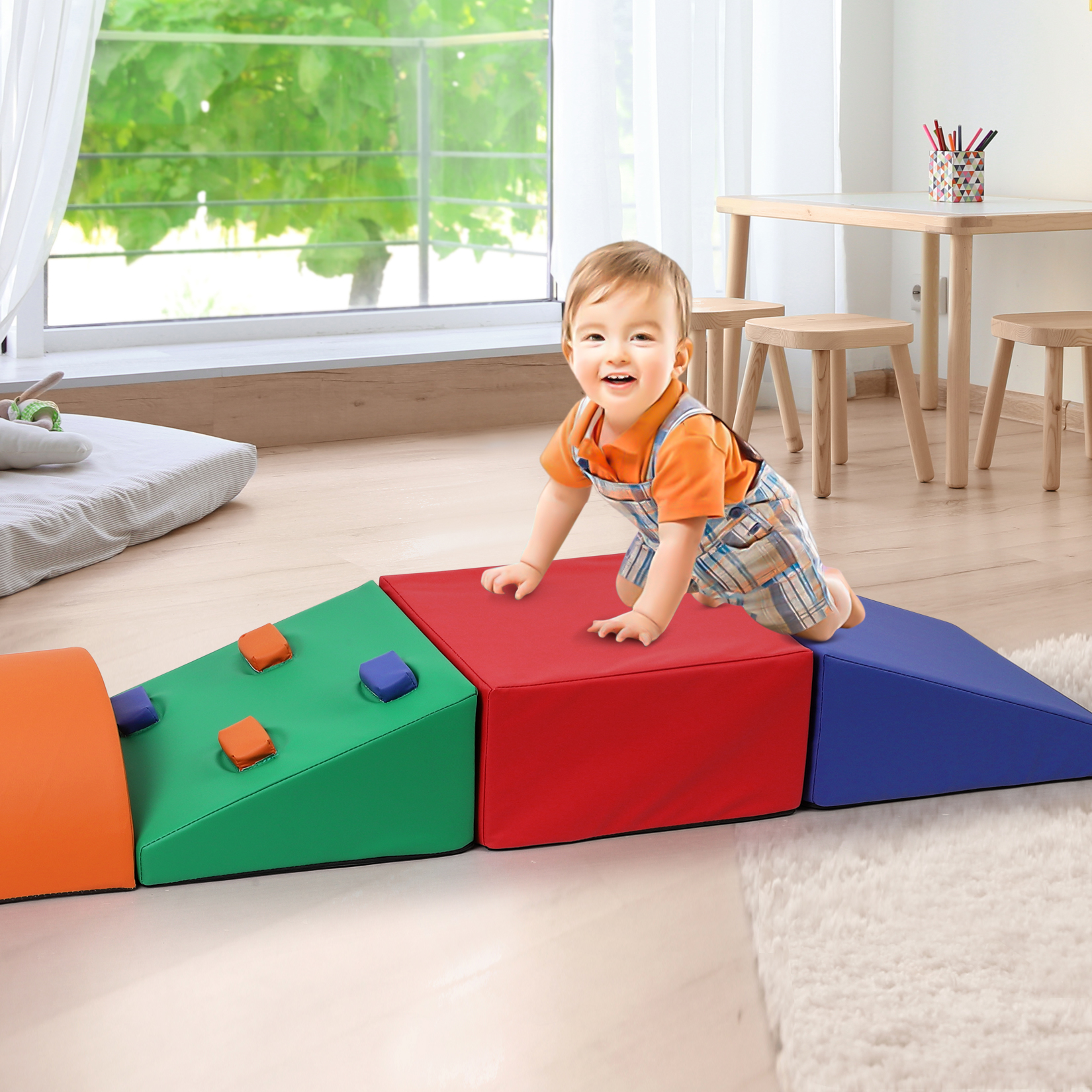 Soft Climbing Set,Foam Climbing Blocks for Toddlers , Climbing, Crawling Play Set,5PCS - image 2 of 7