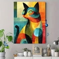 thumbnail image 4 of Maximalist Retro Cat Canvas Wall Art, Colorful Affirmation Print, Trendy Home Wall Decor, 4 of 8