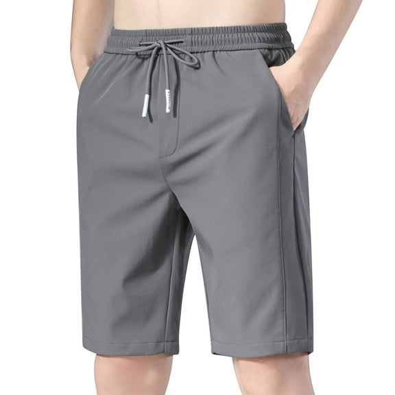 Casual Shorts for Men Comfortable Ice Silk Quick Drying Summer Cargo Bottoms Shorts
