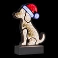 thumbnail image 5 of Northlight LED 3D Christmas Dog with Santa Hat Infinity Mirror - 8", 5 of 7