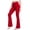 Red, variant on CPNG Girls Bell Bottom Pants Elastic High Waisted Slim Fitting Casual Yoga Dance Flared Pants with Pocket(White,12-13 Years)