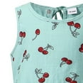 thumbnail image 4 of MEZZALL Nouvelle Robe d'Été Sans Manches en Lin Imprimé Cerise pour Petite et Moyenne Fille 5-6 Ans, 4 of 5