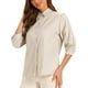 thumbnail image 4 of CAMISA DE BOTONES INSPIRE CHIC para Mujeres, Manga 3/4, Blusas Casual de Trabajo a Rayas, 4 of 5