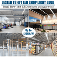thumbnail image 6 of JESLED T8 4ft LED Tube Light Bulbs,Dual Row 28W 6000K,Dual-end Powered,12-Pack, 6 of 7