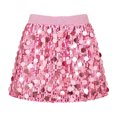 thumbnail image 5 of PEASKJP Girls Denim Skirt Girls Sequin Skirt Girls Fashion Party Ruffle Skirt (Pink,6-7 Years), 5 of 7