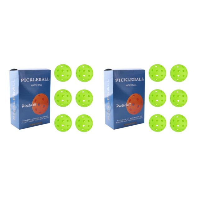 Greeniant Juego de 6 unidades de surtido de Pickleball profesional para exteriores, práctica de entrenamiento de 40 agujeros, bolas de pepinillo Type1 NO1