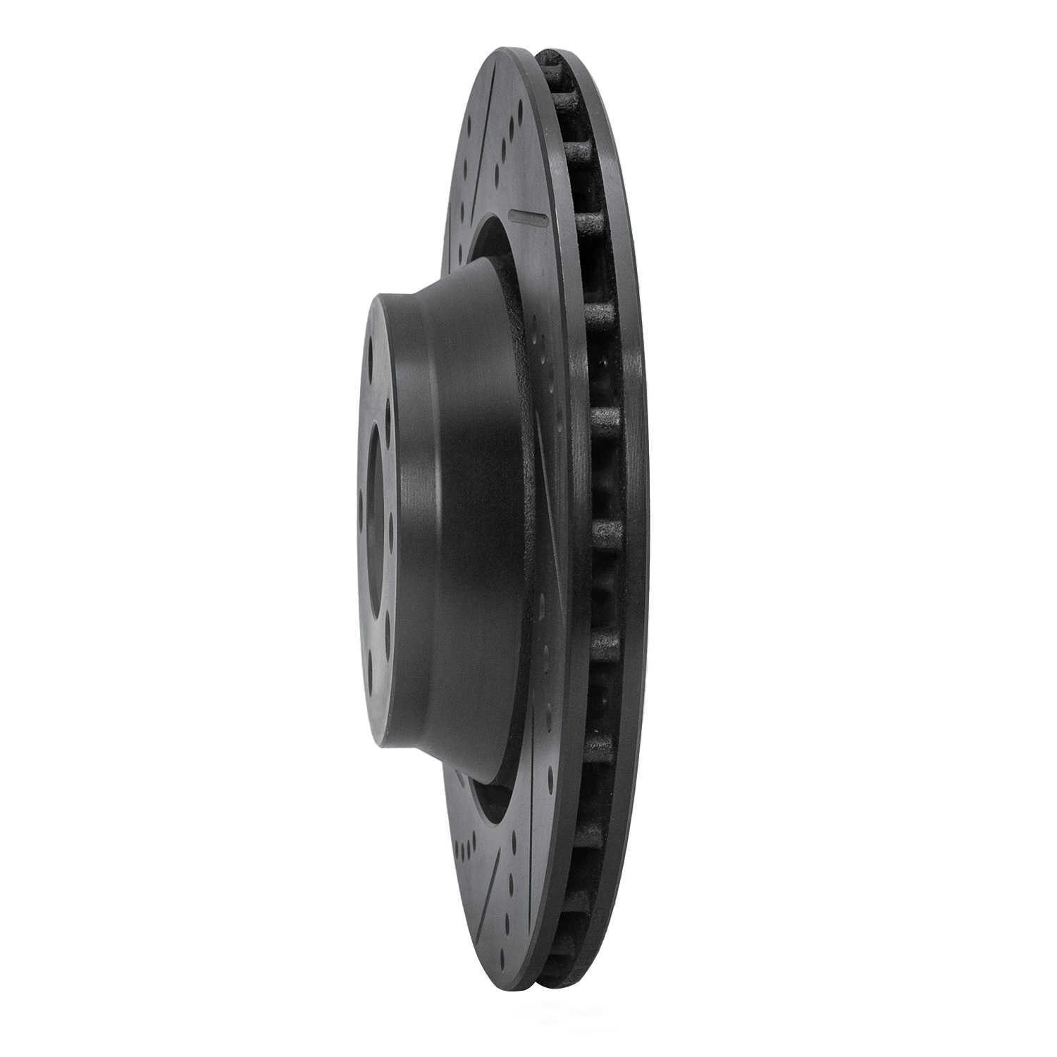 Dynamic Friction Company 633-73055L DFC Brake Rotor - Drilled And Slotted - Black