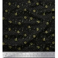 thumbnail image 1 of Soimoi Black Poly Georgette Fabric Abstract & Dollar Symbol Decor Fabric Printed Yard 42 Inch Wide, 1 of 5