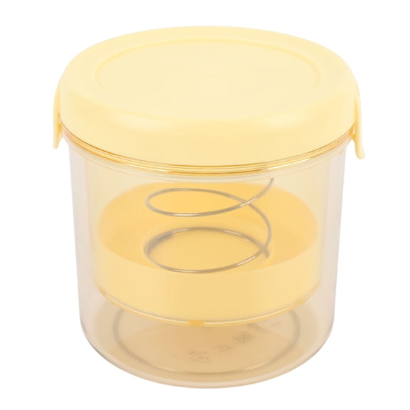 Suodoka Greek Yogurt Strainer Maker with Lid, Fine Mesh Yogurt Filter for Homemade Thick Greek Yogurt, Kitchen Gadget Round, Yellow, 5.3 inches / 13.5 cm