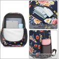 thumbnail image 4 of Pioneer Flower Floral Print Pattern 17" School Backpacks for Teens,Waterproof Oxford Fabric,S-Shape Padded Straps for School,Travel,Hiking,Camping, 4 of 6