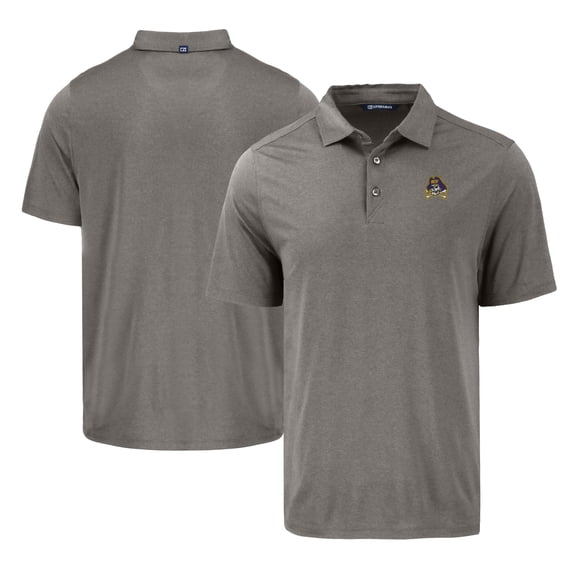 Men's Cutter & Buck Gray ECU Pirates Coastline Epic Comfort Eco Recycled Polo