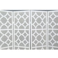 thumbnail image 5 of Roundhill Furniture Quarterfoil infused Diamond 4-Panel Room Divider in White, 5 of 6