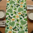 thumbnail image 5 of Table Runners 72 Inches Long Dress Scarves, St. Patrick's Day Farmhouse Kitchen Table Runner, Coffee Tablerunners, Spring Shamrocks Green Love Hats Retro 18x72 Inch, 5 of 9