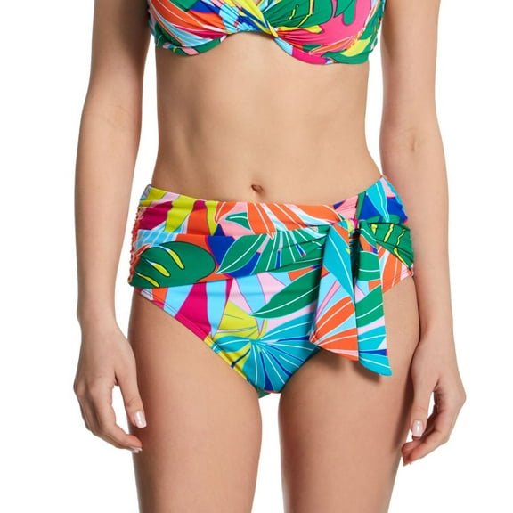 Women's Bleu Rod Beattie LP23572 Life of The Party High Waist Tie Swim Bottom (Multi 6)