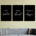 thumbnail image 2 of Motivational Wall Art 3 PCS Positive Quotes Office Decor 12"x16" Black Art Wall Decor, 2 of 6