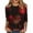 Deep Red, variant on Womens Halloween Tops Spider Web Skull 3/4 Sleeve Funny T Shirts Bat Spider Crew Neck Horror Blouses, XL