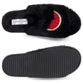 thumbnail image 6 of Jessica Simpson Womens Plush Faux Fur Fuzzy Slide On Open Toe Slipper with Memory Foam, 6 of 9
