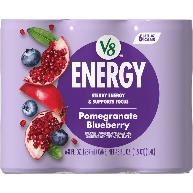 V8 Energy Pomegranate Blueberry, 8 fl oz Cans, 24 Pack photo 5