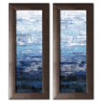 thumbnail image 2 of Gango Home Decor Contemporary Icel&ic Wave II & III; Two 6x18in Art Prints in Brown Frames, 2 of 6