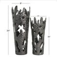 thumbnail image 3 of DecMode 20", 15"H Black Aluminum Metal Vase with Cut Out Designs, Set of 2, 3 of 8