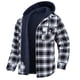 thumbnail image 1 of Chaqueta tipo camisa para hombre, con capucha extraíble, a cuadros, acolchada y forrada, abrigos de invierno, sudadera gruesa, ropa de abrigo, camisas para hombre, 1 of 5