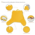 thumbnail image 6 of Nestl Reading Pillow, Medium Bed Rest Pillow with Arms for Kids Teens & Adults – Premium Shredded Memory Foam TV Pillow - Yellow, 6 of 9