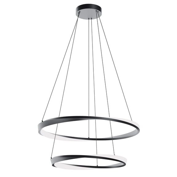 OBRP2432LAJUDBK AFX Oberon - 25W 2 LED Pendant-1.5 Inch Tall and 1.4 Inch Wide-Black Finish