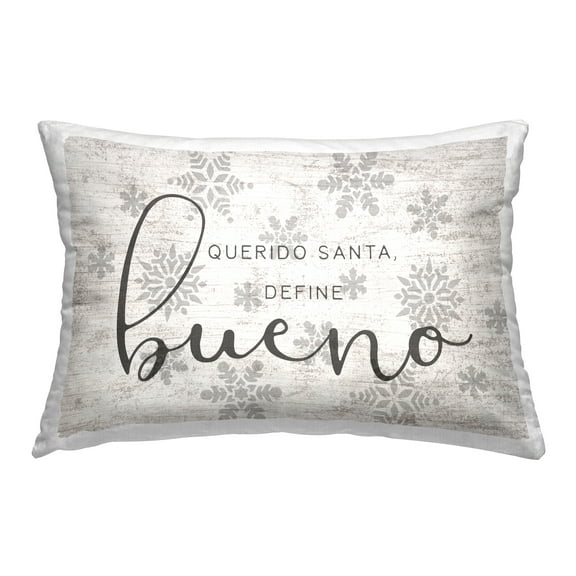 Stupell Industries Querido Santa Define Bueno Decorative Printed Throw Pillow, 14 x 7 x 20