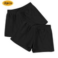 thumbnail image 2 of ZZwxWA 2 Pack Womens Crossover Sports Shorts Elastic Waist Comfy Lounge Workout Shorts for Running Athletic Gym Short Pant, 2 of 7
