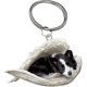 thumbnail image 1 of Lindo perro durmiendo llavero acrílico Ángel colgante Interior del coche colgante decoración de papelería para el hogar (hy), 1 of 5
