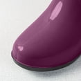 thumbnail image 5 of Ounisa Women Mid Calf Glossy PVC Rain Boots Low Block Heel Waterproof Pull On Rain Shoes Non Slip Garden Outdoor Daily Footwear, 5 of 6