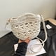 thumbnail image 3 of Zhuge Bolso de hombro tejido para mujer, bolso de mano tejido, bolso de mano tejido elegante para playa de verano, bolsos de hombro de 9,05 x 5,51 x 6,69 pulgadas (caqui), 3 of 4