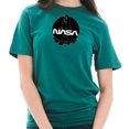 thumbnail image 3 of Plus Size NASA Cartoon Rocket Designed Short Sleeve Cotton Jersey T-Shirt - Teal XL, 3 of 4