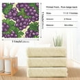thumbnail image 3 of 6 Pieces of Kitchen Towels 11x11Inch Kitchen Dish Cloths Kitchen Dish Towels Reuseable Cleaning Cloths Dark Purple Grape, 3 of 9