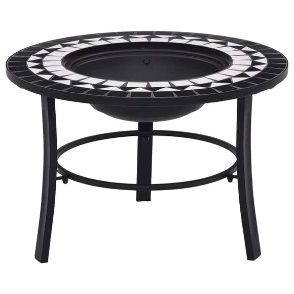 Chimenea de cerámica portátil con forma de mosaico para patio, chimenea exterior