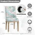 thumbnail image 6 of Xoenoiee Cherry Blossom Marble Print Chair Covers for Dining Room, Stretch Spandex Parsons Chair Slipcover, Washable Anti-dust Chair Seat Cover for Kitchen Wedding Party, 1 Set, 6 of 7