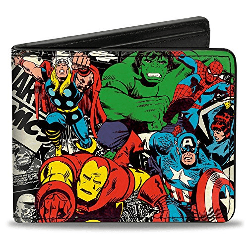 12pc Avengers Wallet for Kid Superheroes Wallets Trifold Coin Pocket Party Favor 