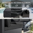 thumbnail image 4 of Patio Furniture Set 7 Piece - All-Weather - Wicker Rattan Patio Outdoor Conversation Set, Modular Sectional Sofa for Backyard, Garden, Poolside, Balcony, Porch, Patio,Black/Black, 4 of 6