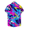 thumbnail image 6 of Men's Hawaiian Beach T Shirts Lapel Button Down Short Sleeve Shirts Men's Summer Casual Printed Turndown Lightweight Cool Comfy Vacation Tee Shirt Blouses, 6 of 6