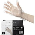1500 Pcs Plastic Disposable Gloves, One Size Fits Most 2 Pack of 750
