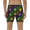 thumbnail image 4 of Cauagu Mardi Gras1 Print Men's Boxer Briefs, Funny & Cute Underwear Elastic Waistband Briefs Ideal Gift for Men,1-Pack, 4 of 7
