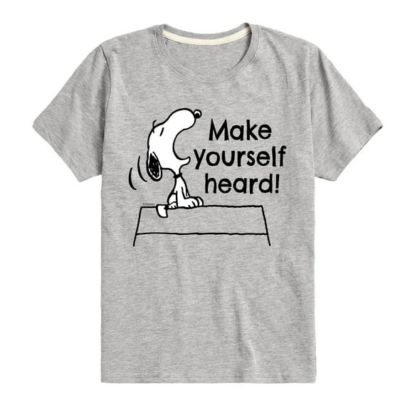 Peanuts - Make Yourself Heard - Toddler & Youth Short Sleeve Graphic T-Shirt