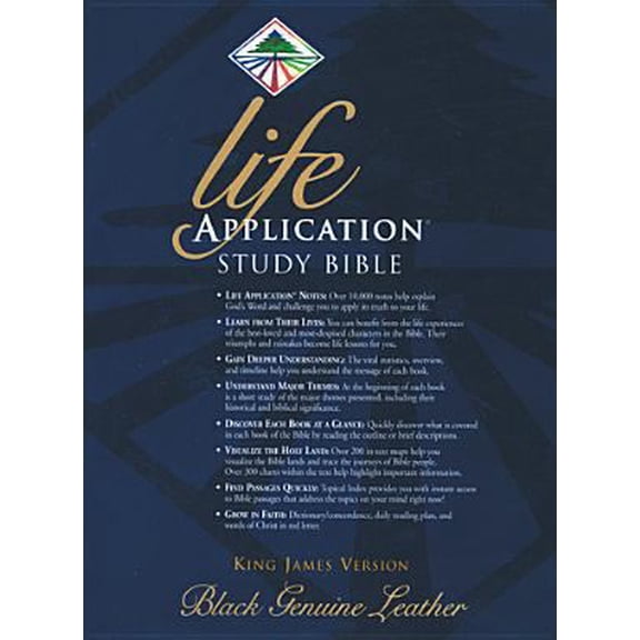 Pre-Owned Life Application Study Bible, KJV, Black Genuine Leather (Life Application Bible (KJV)) (Unknown) 0842320970 9780842320979