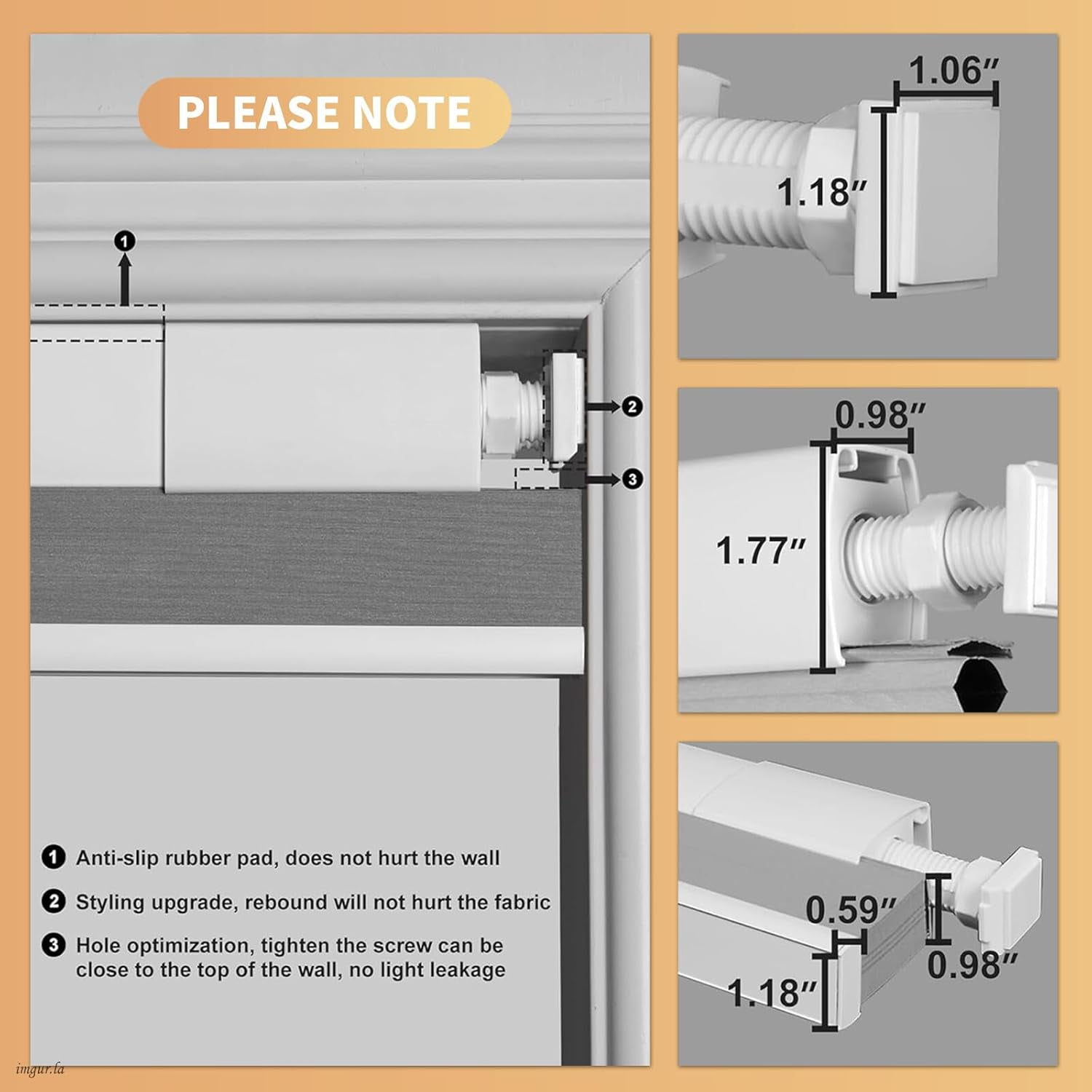 No Drill No Tools Cellular Shades Top Down Bottom Up Honeycomb Blinds Blackout Cordless Window Blinds Easy to Install Cellular Shade for Windows,Blackout Light Gray,32.5" W x 48" H