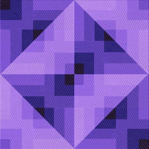 Ahgly Company Machine Washable Indoor Square Transitional Heliotrope Purple Area Rugs, 6' Square