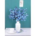 thumbnail image 3 of Zukuco 6” Artificial Silk Blue Wedding Bouquet (6 Count), 3 of 7