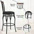 thumbnail image 6 of Costway Set of 2 Vintage Bar Stool 24'' 28.5'' Height Adjustable Bistro Pub Chair Steel, 6 of 9
